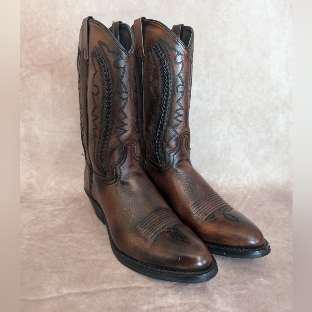 Abilene Men’s Cowboy Western Boots Brown western Genuine Leather